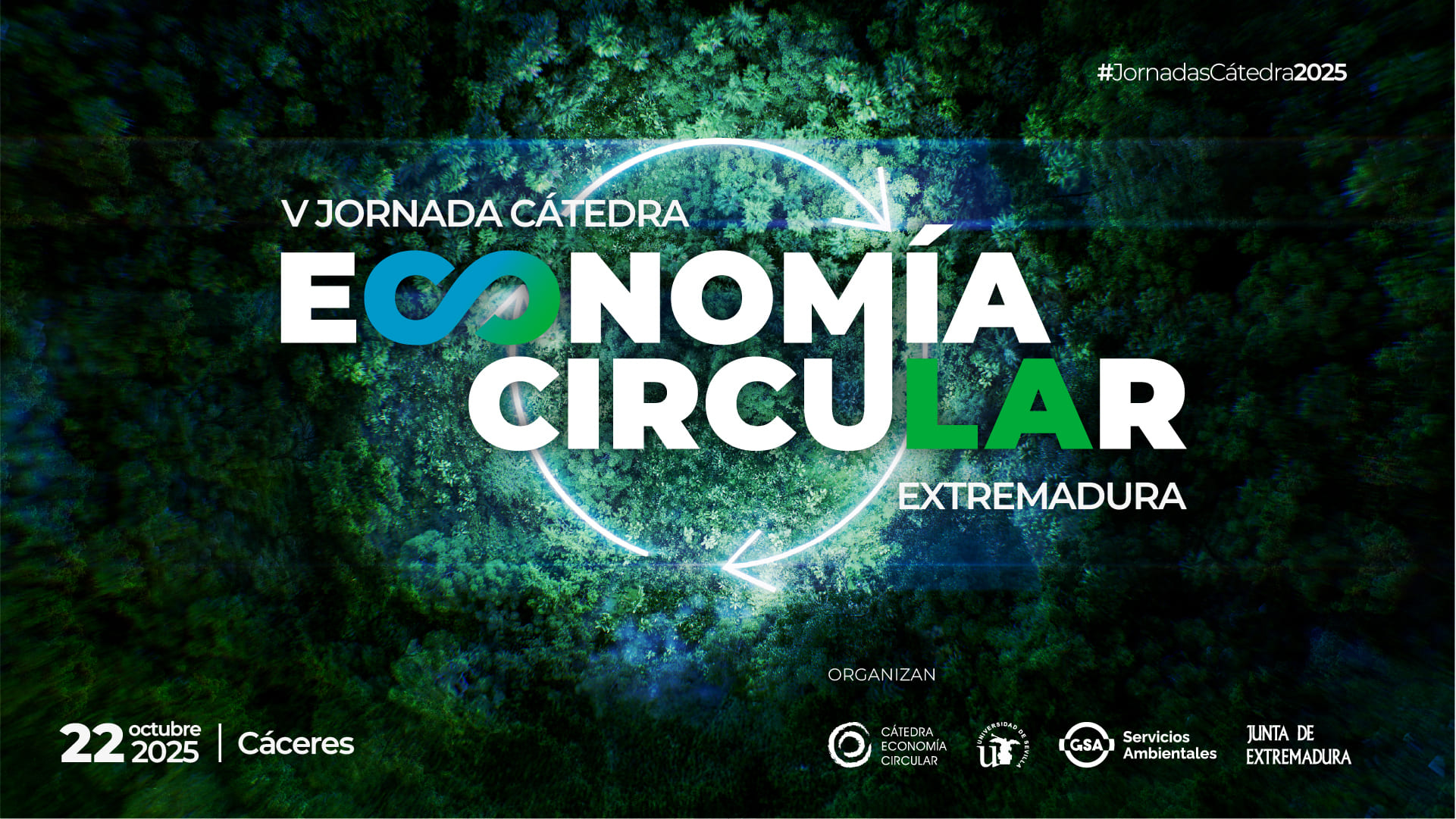 Cartel V Jornada Cátedra Economía CIrcular Extremadura